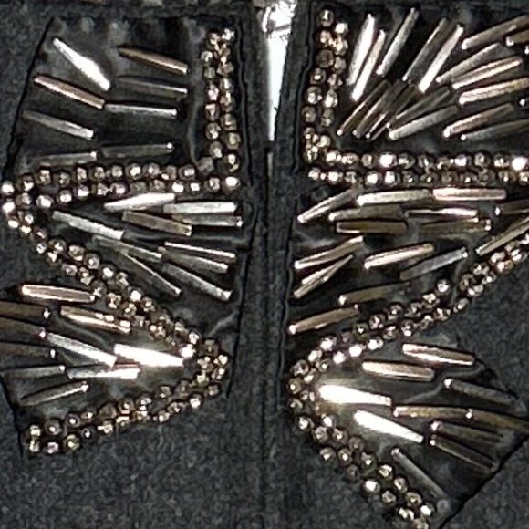 BKE SZ L Gray Wool Vintage Inspired Tuxedo Blazer Rock Star Party Chic Formal - Picture 5 of 12